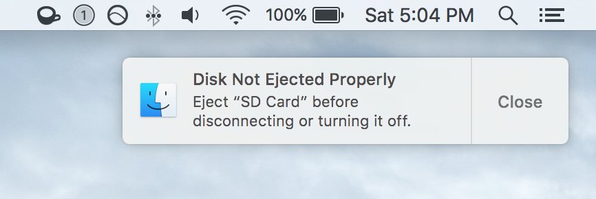 know when a wd passport for mac external hard drive is fully ejected